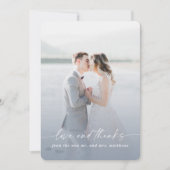 Liefde & Bedankt Dusty Blue Wedding Photo Overlay (Voorkant)