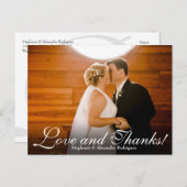 Liefde Bedankt Effect Trouwfoto Dank je kaart (Voorkant / Achterkant)