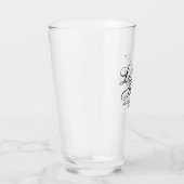 'Liefde & Bedankt Elegant Script Wedding Favor Glas (Rechts)