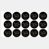 'Liefde & Bedankt Elegant Script Wedding Favor Lab Labels (Vel)