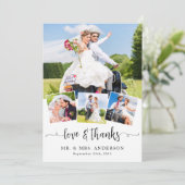 Liefde & Bedankt Elegante bruiloft Custom Photo Co (Staand voorkant)