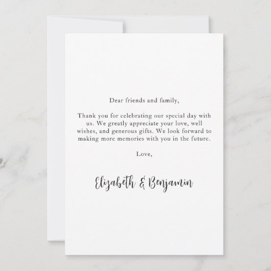 Liefde & Bedankt Elegante bruiloft Custom Photo Co (Achterkant)