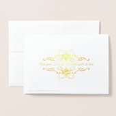 Liefde & Bedankt Elegante bruiloft Dank u voor uw  Folie Kaarten (Met envelop)