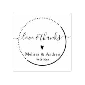 Liefde & Bedankt - Elegante bruiloft Rubberstempel (Afrduk)