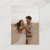 Liefde & Bedankt Elegante foto bruiloft Dank u Plaatskaartje (Achterkant)