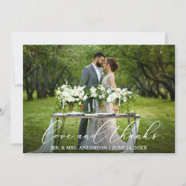 Liefde Bedankt Elegante Kalligrafie Wedding