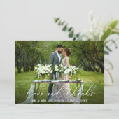 Liefde Bedankt Elegante Kalligrafie Wedding (Staand voorkant)