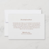 Liefde & Bedankt Elegante trouwfoto (Achterkant)