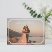 Liefde & Bedankt Elegante trouwfoto (Staand voorkant)