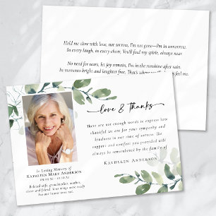 Liefde & Bedankt Eucalyptus Begrafenisfoto