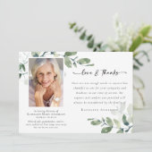 Liefde & Bedankt Eucalyptus Begrafenisfoto (Staand voorkant)