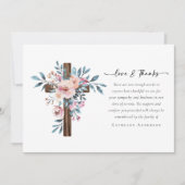 Liefde & Bedankt Eucalyptus Cross Begrafenismonume (Voorkant)