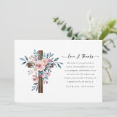 Liefde & Bedankt Eucalyptus Cross Begrafenismonume (Staand voorkant)