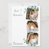 Liefde Bedankt Eucalyptus Greenery 3 Fotobruiloft (Voorkant)