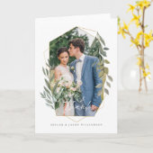 Liefde & Bedankt Foliage & Gold Terrarium Foto Lij Kaart (Gele Bloem)