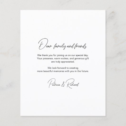 Liefde & Bedankt Foto Budget Bruiloft Dank u Kaart (Achterkant)