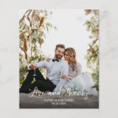 Liefde & Bedankt Foto Budget Bruiloft Dank u Kaart (Voorkant)
