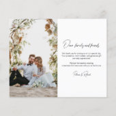 Liefde & Bedankt Foto Budget Bruiloft Dank u Kaart (Achterkant)