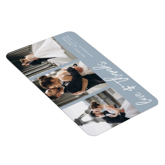 Liefde Bedankt Foto Collage Hand-Letterige Stusty  Magneet (Rechterzijde)