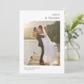 LIEFDE & BEDANKT | Foto Dank u kaart (Staand voorkant)