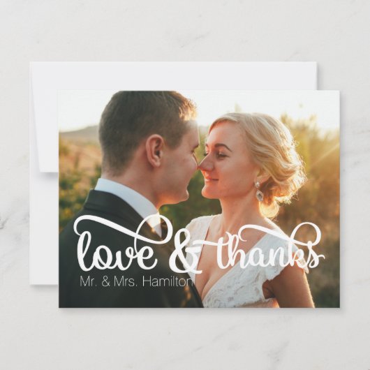 Liefde & Bedankt Foto Hartelijk dank Kaart (Voorkant)