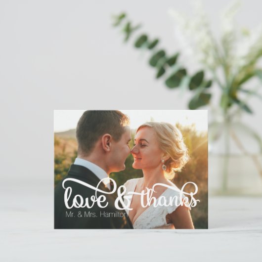 Liefde & Bedankt Foto Hartelijk dank Kaart (Staand voorkant)