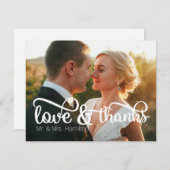 Liefde & Bedankt Foto Hartelijk dank Kaart (Voorkant / Achterkant)