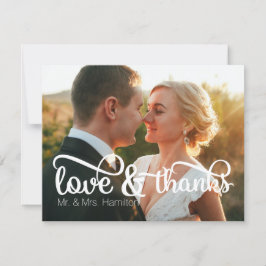 Liefde & Bedankt Foto Hartelijk dank Kaart