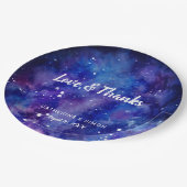 Liefde & Bedankt Galaxy Bruiloft Sterrennacht Leuk Papieren Bordje (Gekanteld)