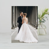 Liefde & Bedankt Gold Foil Weddenschap Hartelijk d Folie Uitnodiging (Staand Voorkant)