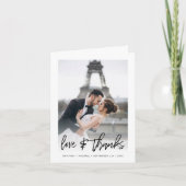 Liefde & Bedankt Hand Lettered Foto (Voorkant)