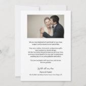 Liefde & Bedankt Hart Moderne bruiloft Fotocollage (Achterkant)