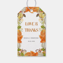 Liefde & bedankt Herfst pompoen bruiloft