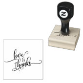 Liefde & Bedankt in  Script Typografie Rubberstempel (Gestempeld)