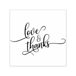 Liefde & Bedankt in  Script Typografie Zelfinktende Stempel