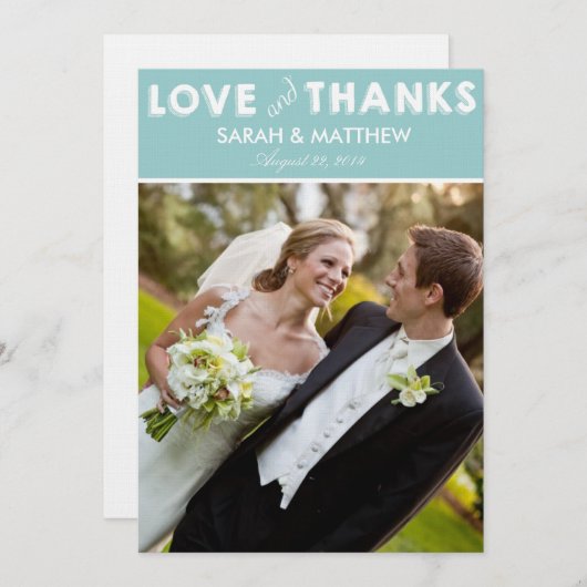 Liefde & Bedankt kaarten | Weddenschap bedankt (Voorkant / Achterkant)