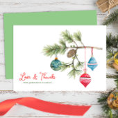 Liefde & Bedankt Kerst Waterverf Dank u kaart