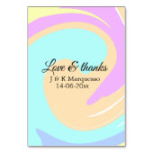 Liefde & bedankt kleurrijke marmeren bruiloft naam (Achterkant)