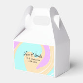 Liefde & bedankt kleurrijke marmeren bruiloft naam bedankdoosjes (Achterkant)