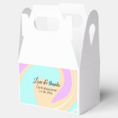 Liefde & bedankt kleurrijke marmeren bruiloft naam bedankdoosjes (Geopend)