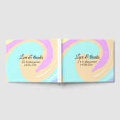 Liefde & bedankt kleurrijke marmeren bruiloft naam gastenboek (Volledig)