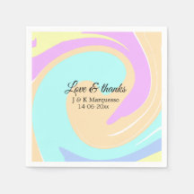 Liefde & bedankt kleurrijke marmeren bruiloft naam