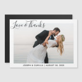 Liefde Bedankt Minimalistische bruiloft foto Keeps (Voorkant / Achterkant)