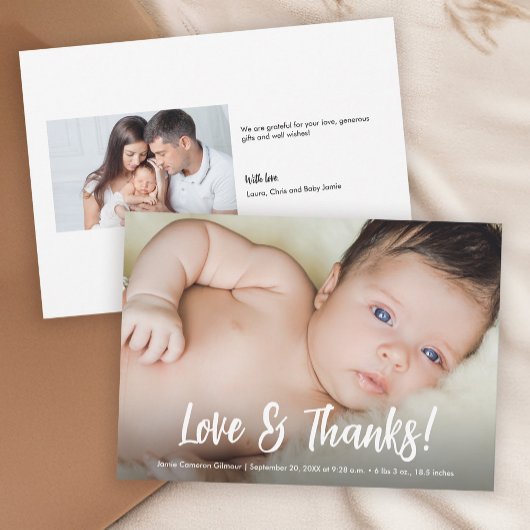 Liefde & Bedankt Modern Custom Foto's Baby shower