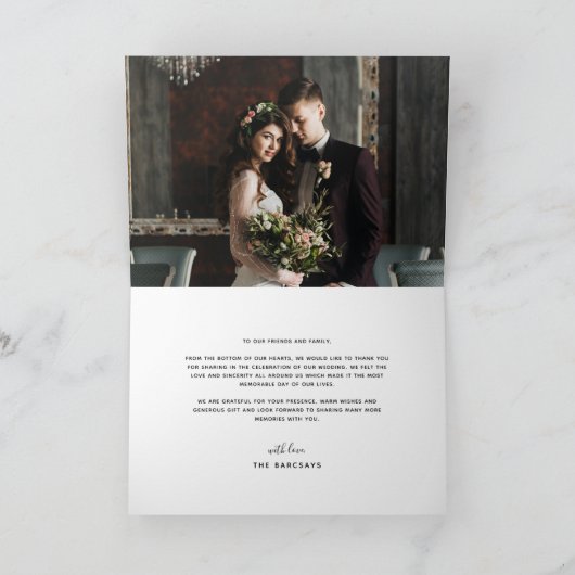 Liefde & Bedankt Modern Hand Lettered Script Weddi (Binnen)