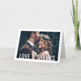 Liefde & Bedankt Modern Simple 2 Photo Folded Wedd
