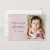 Liefde & Bedankt Modern Vier Foto Nieuwe Baby (Achterkant)