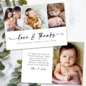 Liefde & Bedankt Modern Vier Foto Nieuwe Baby