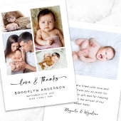 Liefde & Bedankt Modern Vier Foto Nieuwe Baby