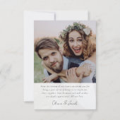 Liefde & Bedankt Modern Vijf foto bruiloft (Achterkant)